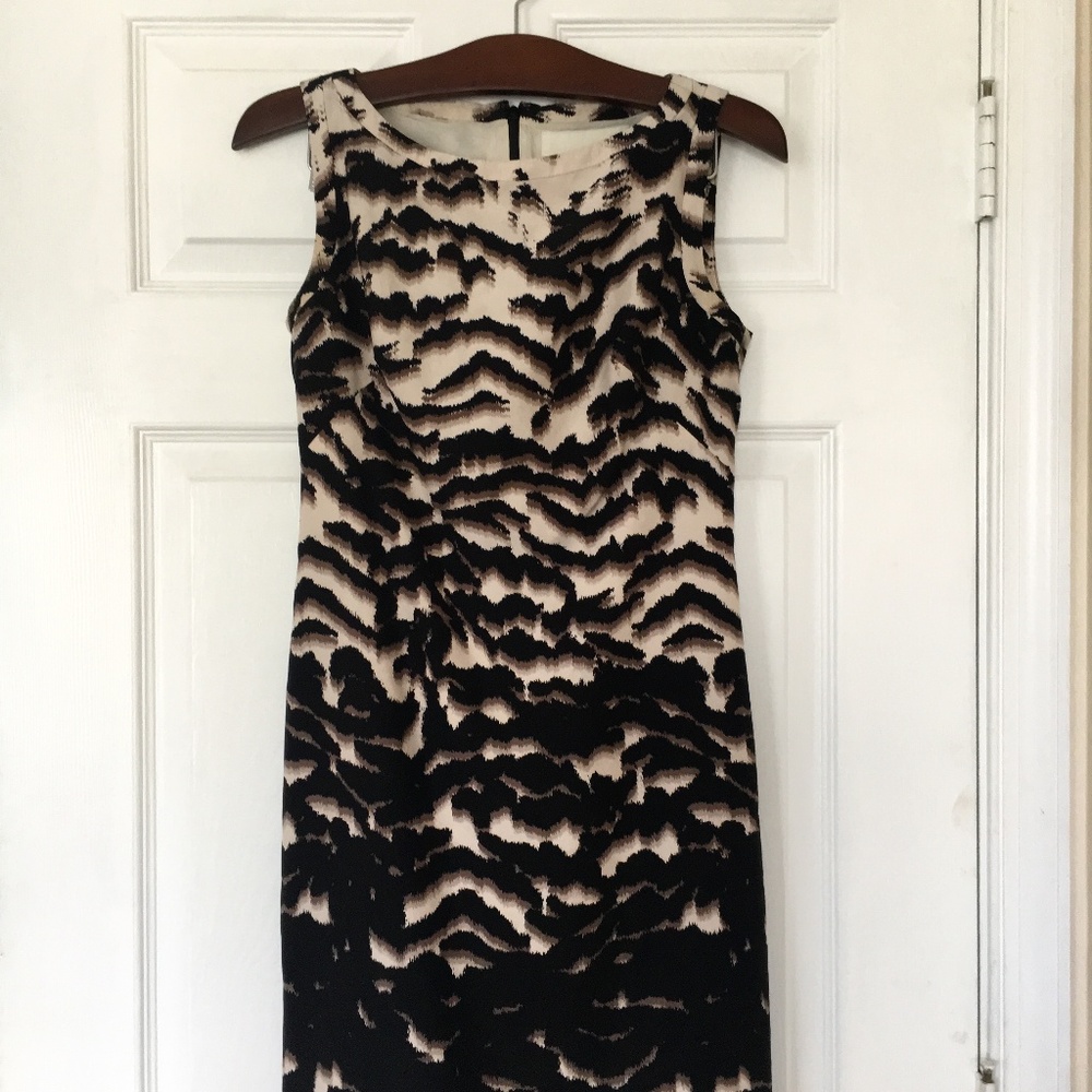 Banana Republic Sheath Dress Lace Overlay Silk 0p